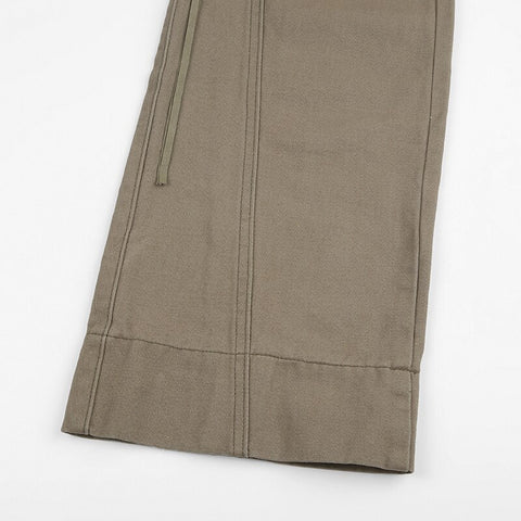 Khaki Vintage Low Waisted Pockets Streetwear Pants