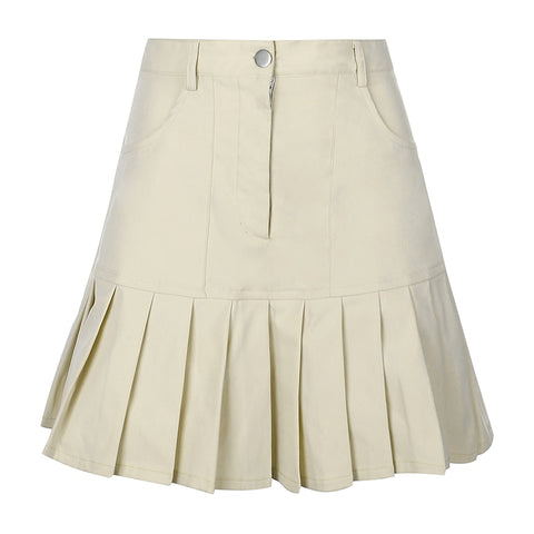 Women Preppy High Waist Retro Skirts