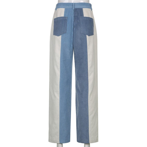 High Waist Streetwear Fashion Chic Trousers