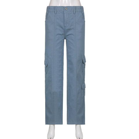 Straight Vintage Casual Aesthetic Denim Pants