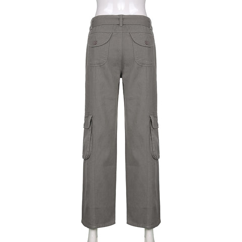 Green Cargo Jeans Big Pockets Vintage Trousers