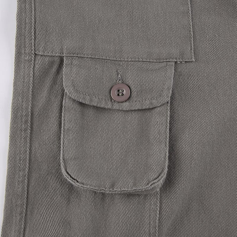 Women Street Style Multi Pockets Cargo Jeans