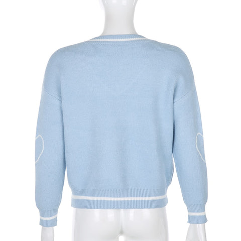 Long Sleeve Cartoon Knitted Oversized Sweater