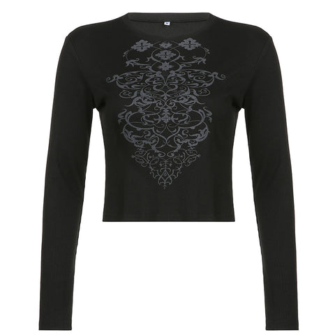 Women Dark Academia Long Sleeve T-shirts