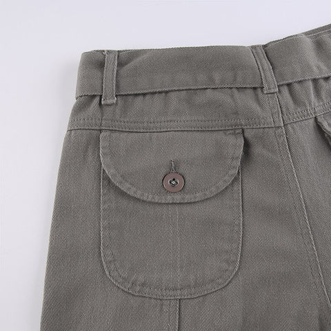 Green Cargo Jeans Big Pockets Vintage Trousers