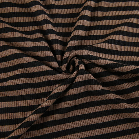 Striped Crop Top Hooded Short Sleeve T Shirt