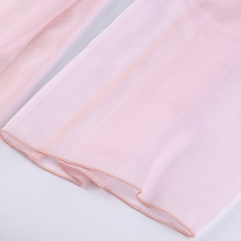 Women Chiffon Slash Neck Mini Dress