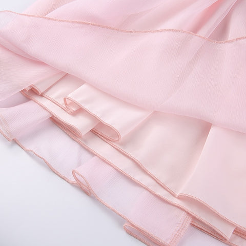 Women Chiffon Slash Neck Mini Dress