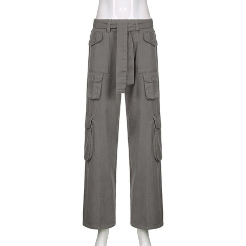 Green Cargo Jeans Big Pockets Vintage Trousers