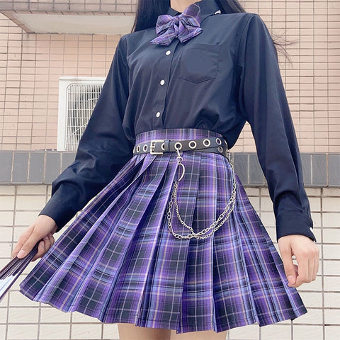 High Waist Korean Style Pleated Skirts