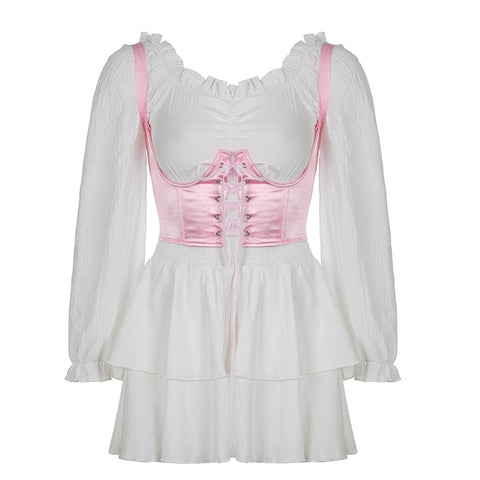 Women Chiffon Slash Neck Mini Dress