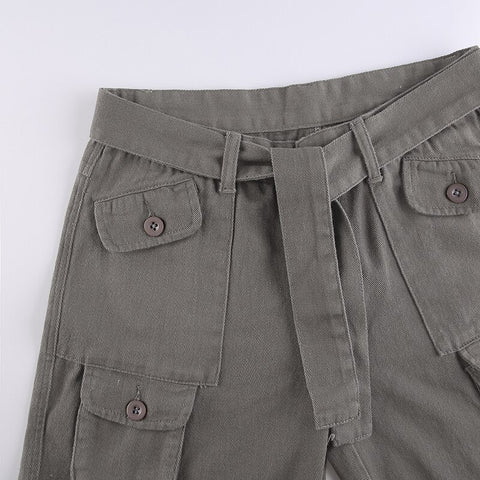 Green Cargo Jeans Big Pockets Vintage Trousers