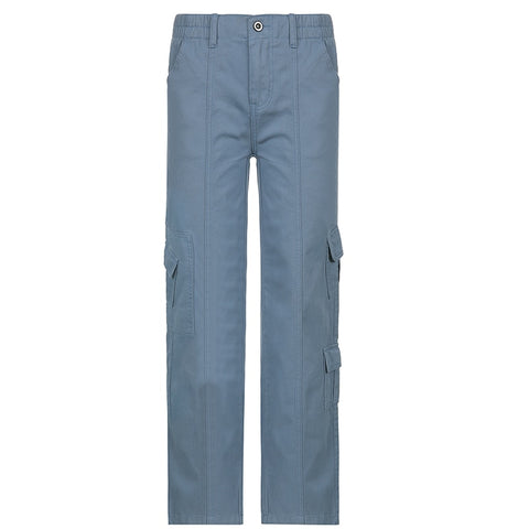 Straight Vintage Casual Aesthetic Denim Pants