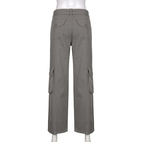 Green Cargo Jeans Big Pockets Vintage Trousers