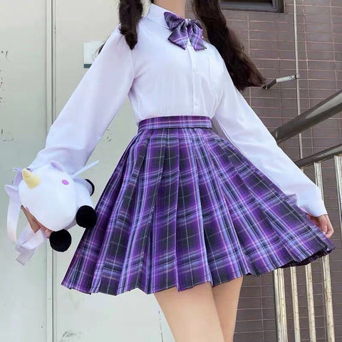 High Waist Korean Style Pleated Skirts