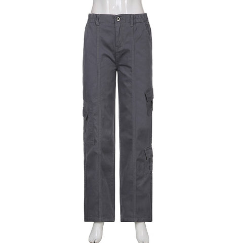 Straight Vintage Casual Aesthetic Denim Pants