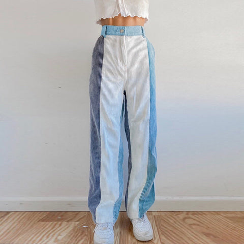 High Waist Streetwear Fashion Chic Trousers