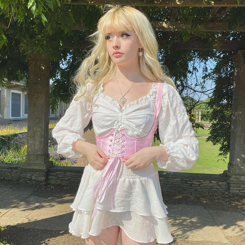 Women Chiffon Slash Neck Mini Dress