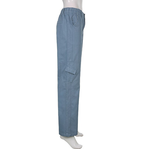 Straight Vintage Casual Aesthetic Denim Pants