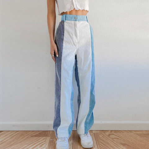 High Waist Streetwear Fashion Chic Trousers