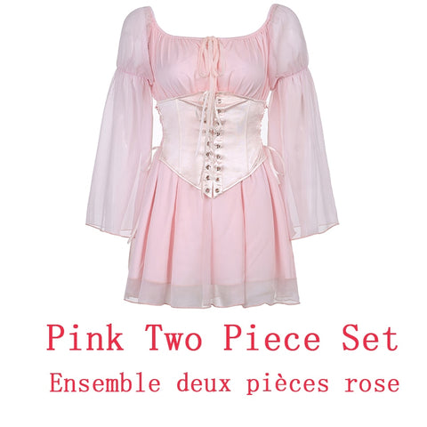 Women Chiffon Slash Neck Mini Dress