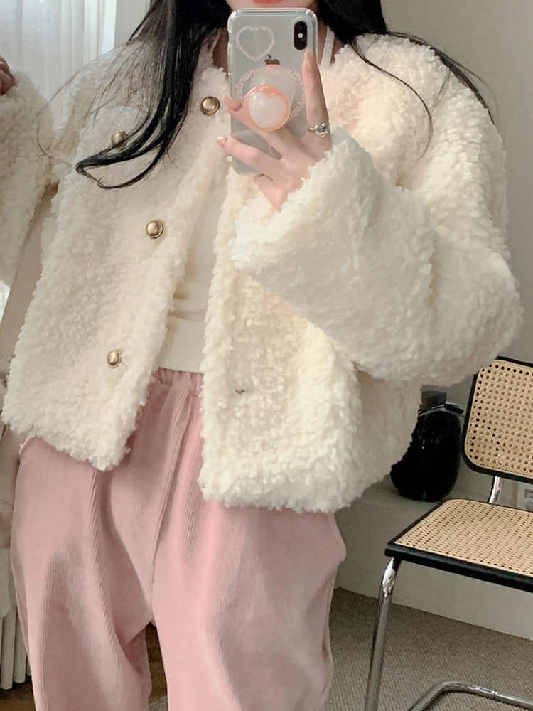 Furry Coat Cute Sweet Streetwear Jacket