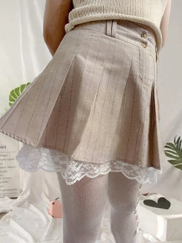 Fashion Harajuku Cute Lace Patchwork Skirts