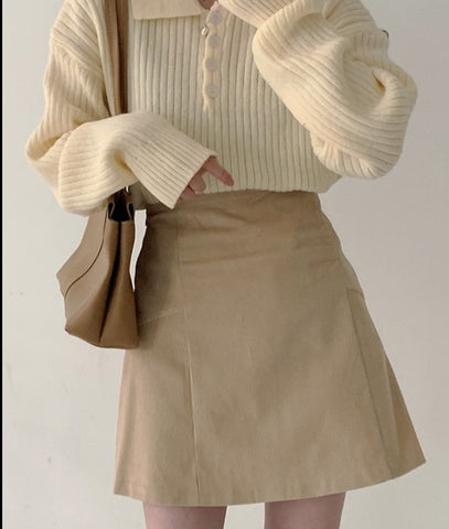 Cute Sweaters Turn Down Collar Full Sleeve Jumpers