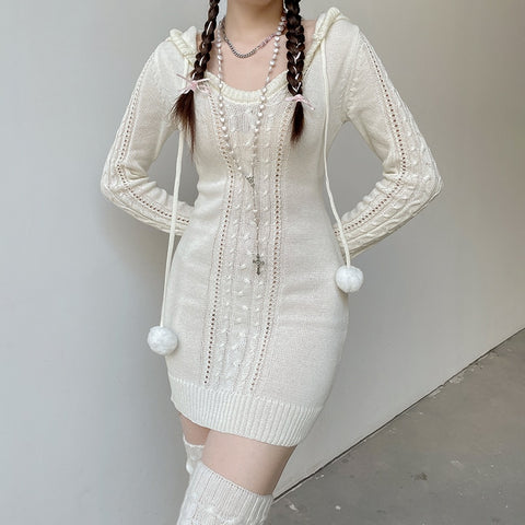 Full Sleeve Party Aesthetic Korean Dress
