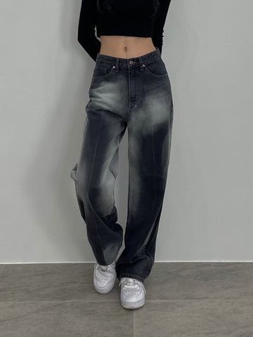 Women Streetwear Low Waisted Straight Jeans