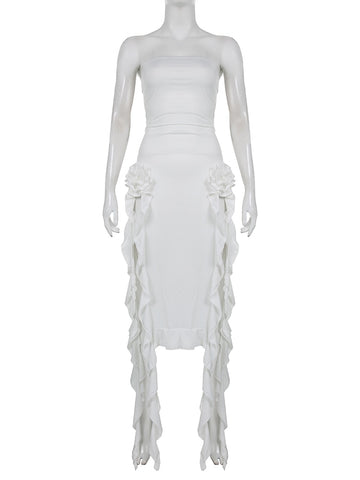 Party Evening High Slit Coquette Dress