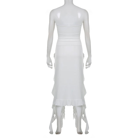 Party Evening High Slit Coquette Dress