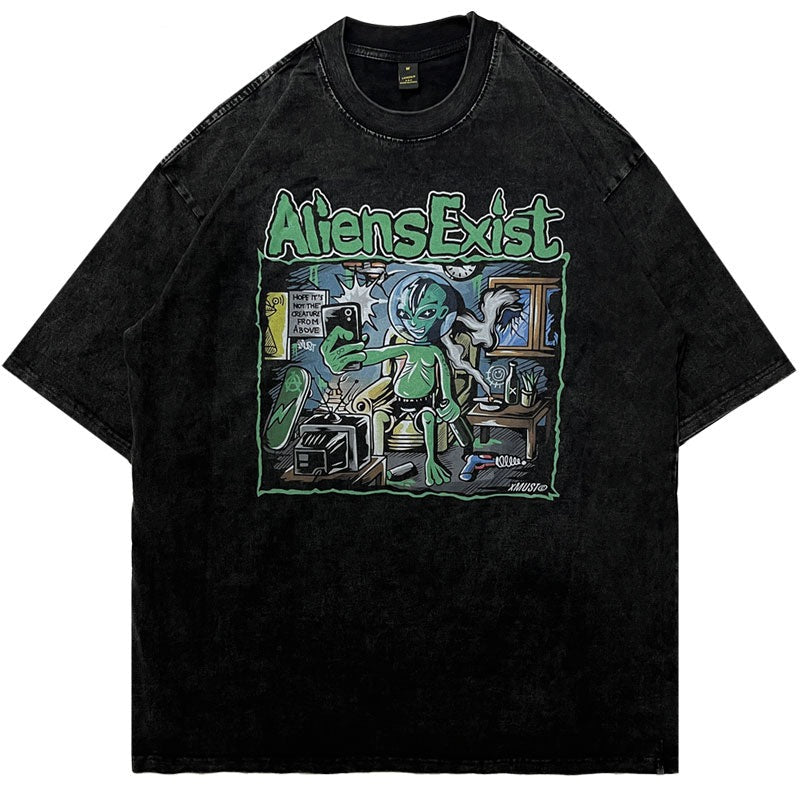 ALIENSEXIST Loose Washed Tee