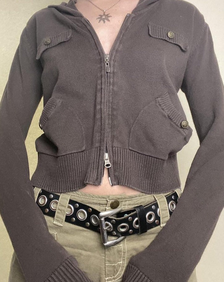 Women Vintage Grunge Cargo Jackets