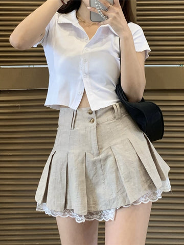 Summer Korean High Waisted Short Skirts