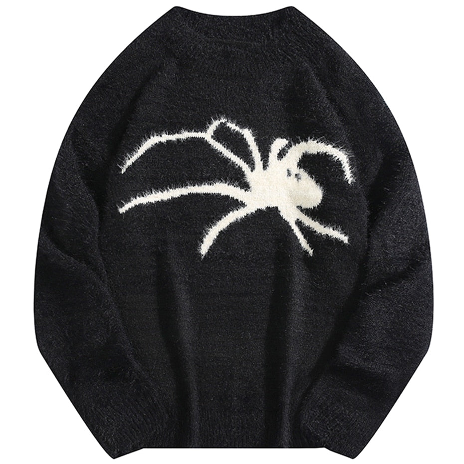 Spider Graphic Knitted Sweater