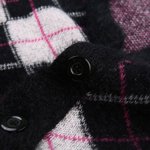 Autumn Winter Argyle Knitted Jumpers
