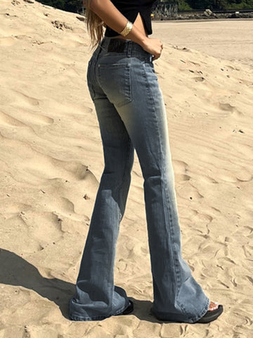 Slim Stretchy Low Waisted Vintage Trousers