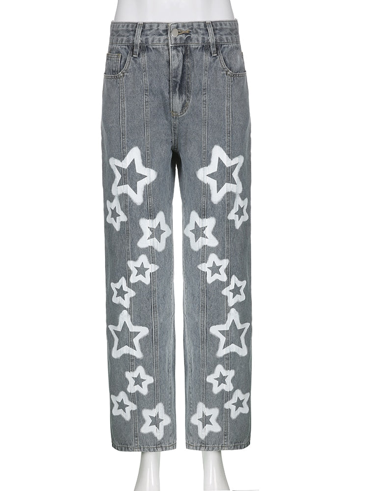 Star Retro Low Waisted Grunge Aesthetic Punk Pants