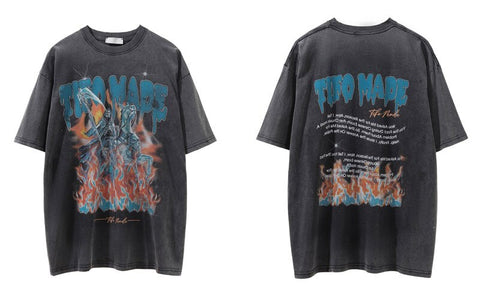 TIFO MADE Washed Flame Loose Tee