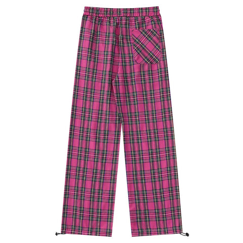 Pink Plaid Pants