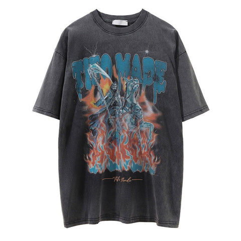 TIFO MADE Washed Flame Loose Tee