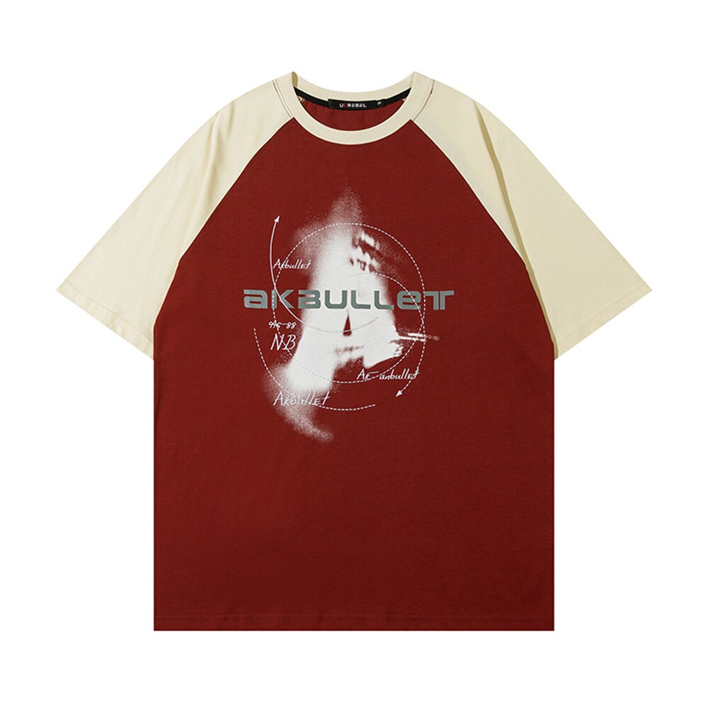 BK BULLET Flamed Paneled Double-Sided Loose Tee