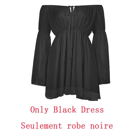 Women Chiffon Slash Neck Mini Dress