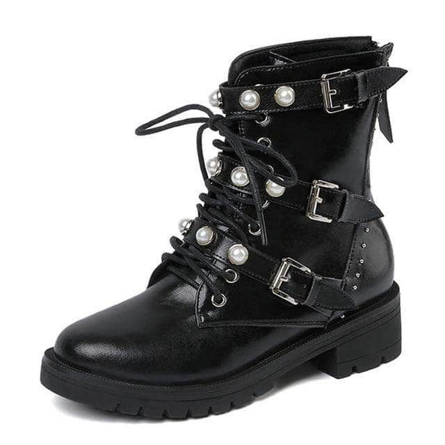 Rivet Pearl Ankle Boots