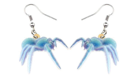 Blue Spider Earrings