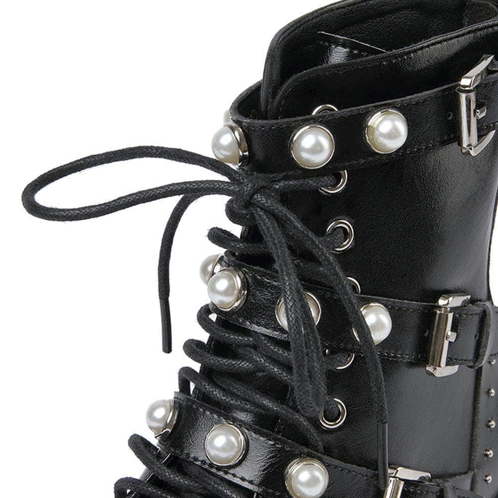 Rivet Pearl Ankle Boots