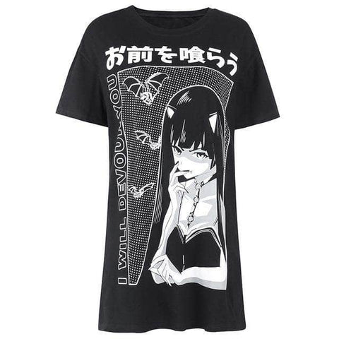 Lose Dress Gothic Anime T-shirt