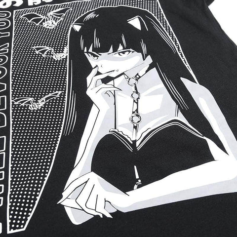 Lose Dress Gothic Anime T-shirt