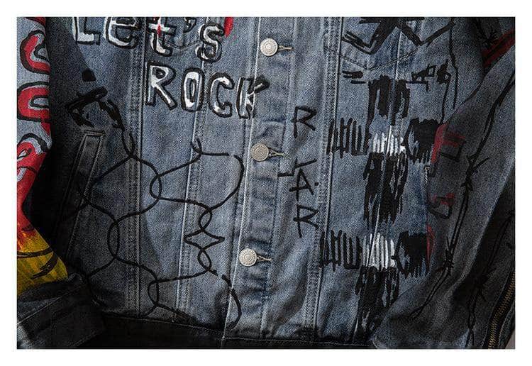 Skull Retro Rock Vintage Denim jacket